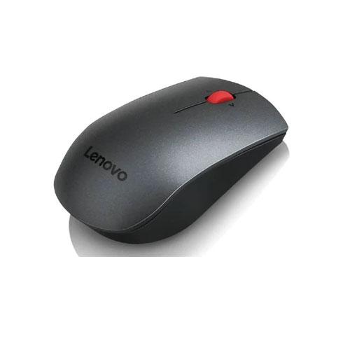 Mouse Wireless Lenovo Professionale, Laser, 1600 DPI, Rotella 4 Direzioni, Batteria 24 Mesi, Nero