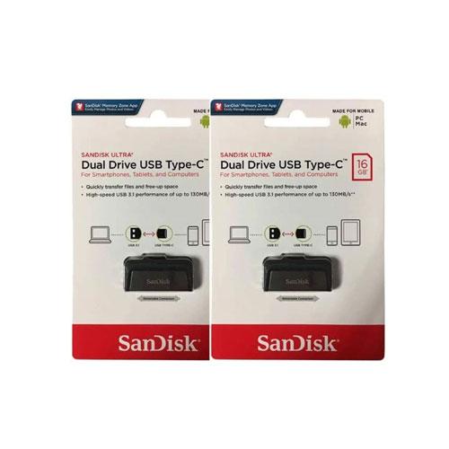 SanDisk Ultra 16GB Dual Drive USB Type C Pen Drive price in hyderabad, telangana, nellore, vizag, bangalore